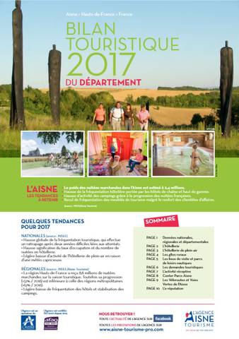 Le bilan 2017 du tourisme dans l'Aisne Le bilan 2017 du tourisme dans l'Aisne